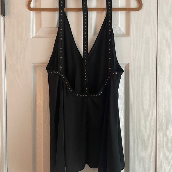 BCBG MAXAZRIA Black Strappy Backless Top - Picture 3 of 9